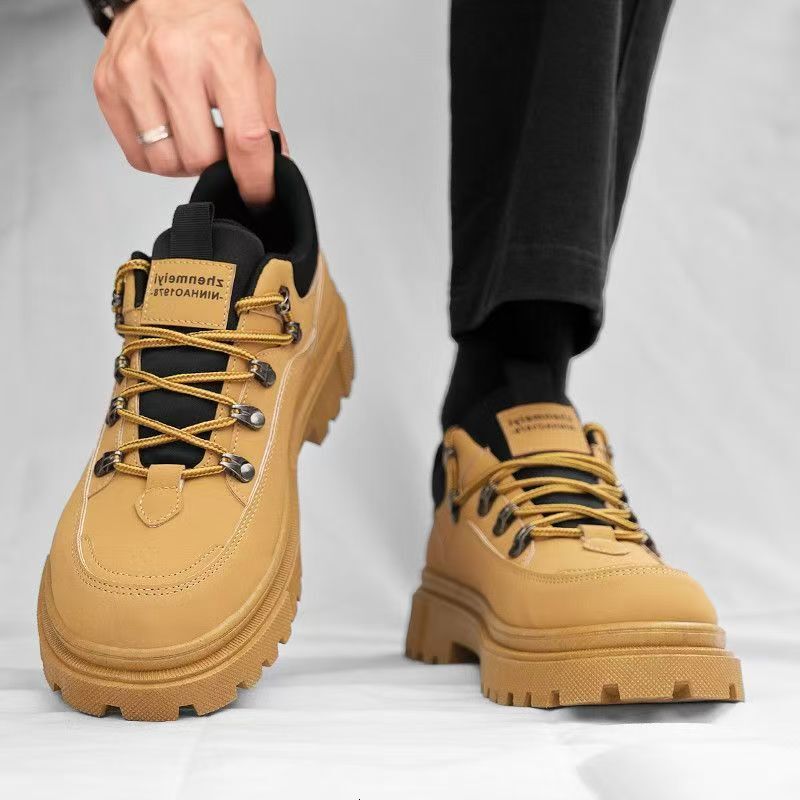 New Outdoor Work Martin Boots Black British Office Casual Men's Shoes Sports Shoes Running Shoes Casual Shoes Walking Shoes