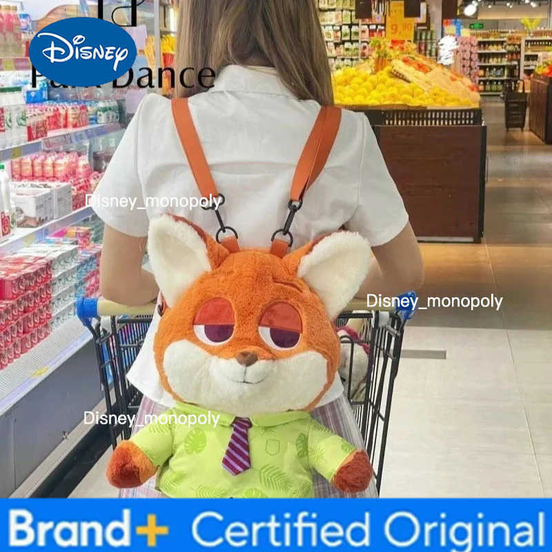 Disney Cartoon Zootopia Judy Hopps Nick Wide Kawaii doll backpack personality plush large capacity backpack creativeholiday gift H251225