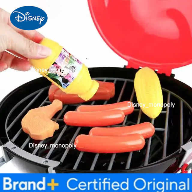 Disney Mickey Realistic BBQ Grill Cute Cartoon Creative Play Kitchen Electric Grill for Boys and Girls Birthday Gift Kids Toys H251225