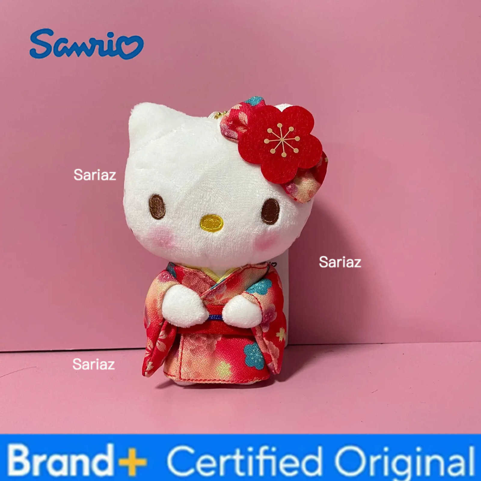 Sanrio Anime Cute Hello Kitty Melody Toys Kawaii Sakura Kimono Keychain Bag Pendant Student Friends Gift H251225