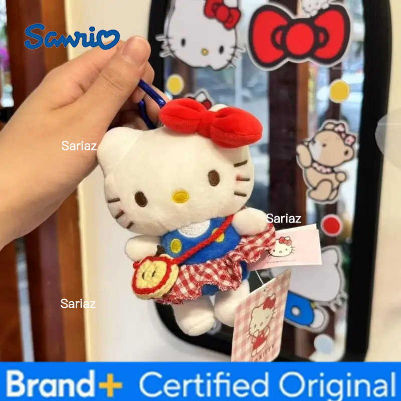 Sanrio Filling Doll Toys Hello Kitty Cartoon Plush Soft Backpack Pendant Kawaii Creative Ornament Cute Birthday Gift for Girls H251225