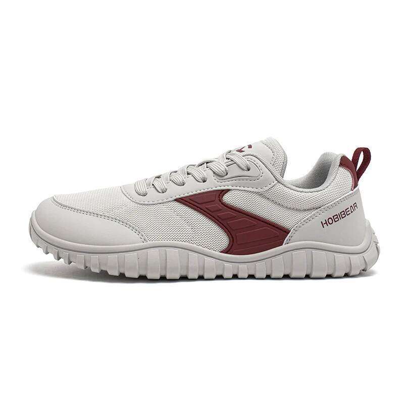 HOBIBEAR Minimalist Wide Toe Mens Womens Artificial Leather Running Sneakers Lace Up Lightweight Breathable Walking Shoes X251225