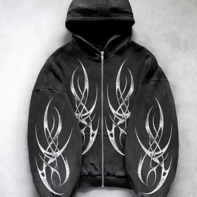 Harajuku Style Fashion Oversized Printed Loose Hooded Sweater Women Y2K Gothic Hiphop Casual Joker Sports Hoodie 251225