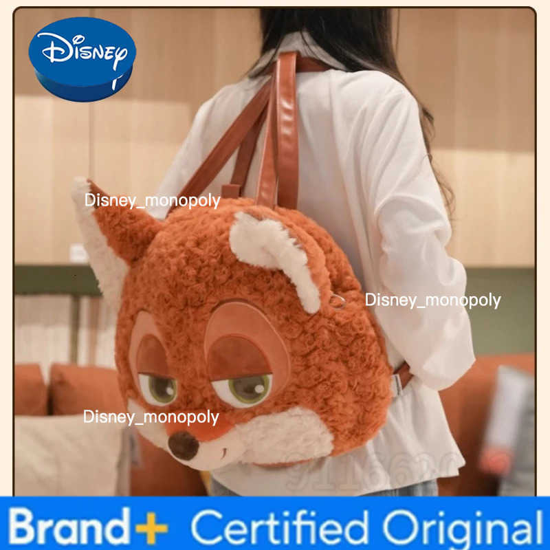 Disney Judy Nick New Womens Doll Plush Backpack Fashion Trend Womens Shoulder Bag 3D Cartoon Multifunctional Womens Bag H251225