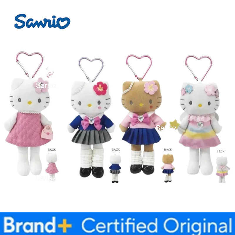Sanrio 15Cm Kawaii Long Legs Heisei Hot Girl Kitt cat Plush Keychain my melody Pendant Cartoon Doll Toy Bag Pendant Gift H251225