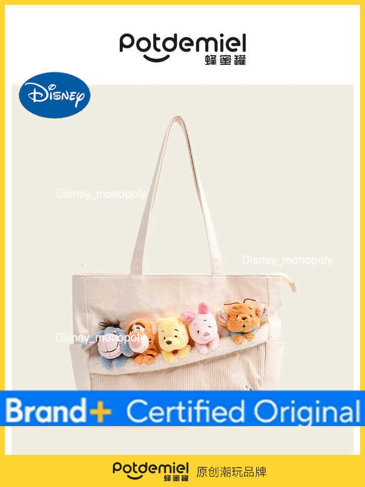 Disney Official Zootopia Toy Story Tote Bag-Plush Doll Shoulder Bag with Large Travel Capacity for Women Girls Hot College Gift H251225