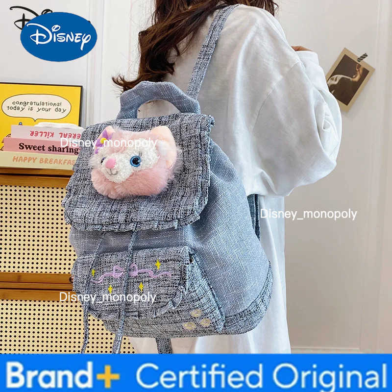 Disney New 3D Doll Backpack Fashionable High Quality Student Backpack Cartoon Lightweight Large Capacity Girl Travel Backpack H251225
