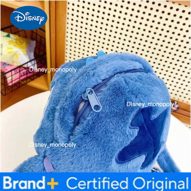 Disney New Plush Backpack Ins Japanese Blue Stitch Funny Cartoon Large-Capacity Student Backpack Kindergarten Bag Child Gift H251225