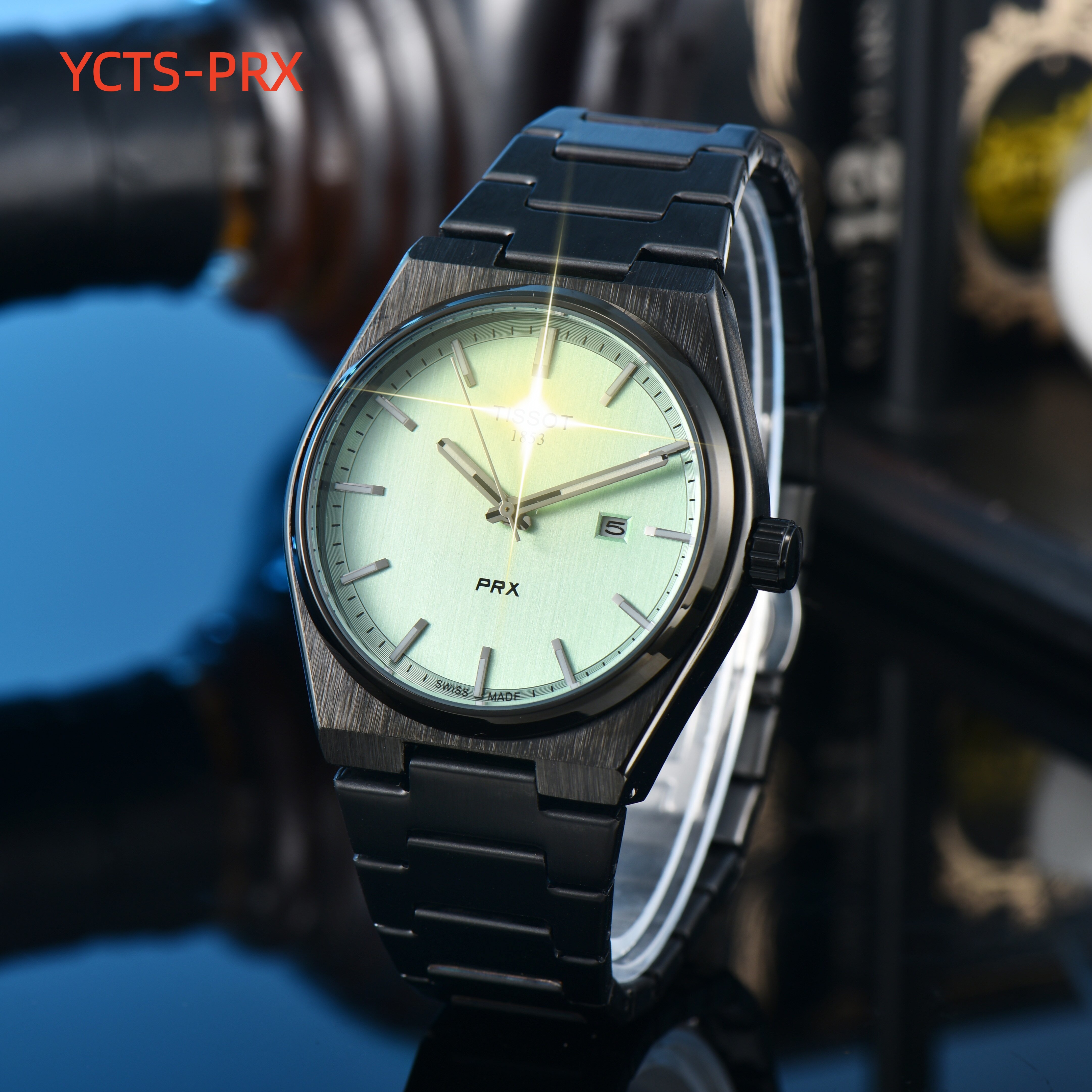 Mens 1853Tissity watch designer luxury quartz movement watches high qualit rose gold size stainless steel strap sapphire PRX TISSOTITYly Wristwatches 8717