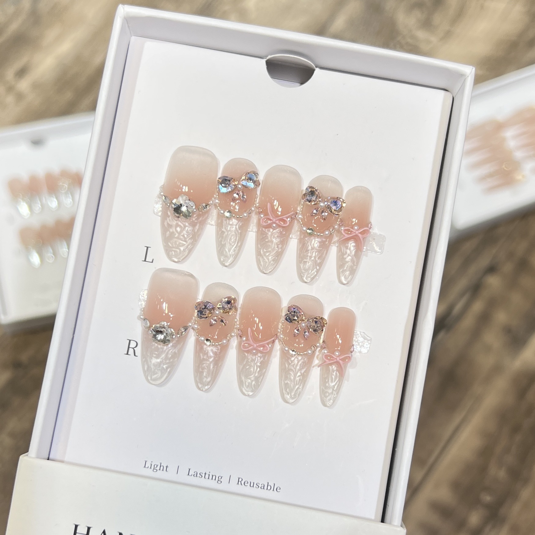 luxurious wearable nail art featuring flora fauna motif premium quality butterflies adorned with sparkly gems