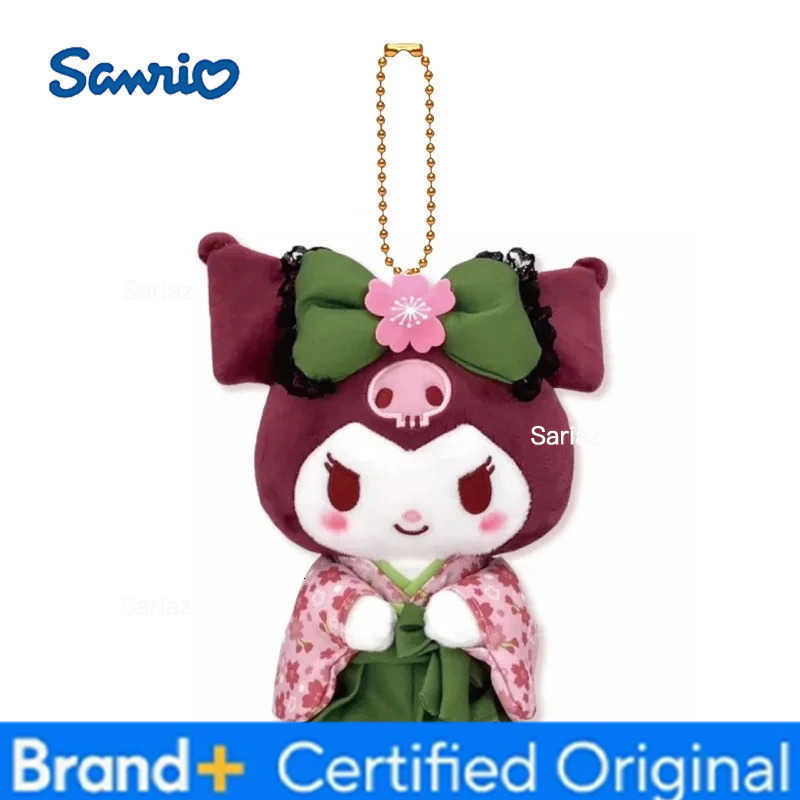 Sanrio kimono Plush Toys Hellokitty Cinnamoroll Kuromi Pendant Bag Accessories Bag Car Pendant Keychain Valentines Day Gift Toy H251225