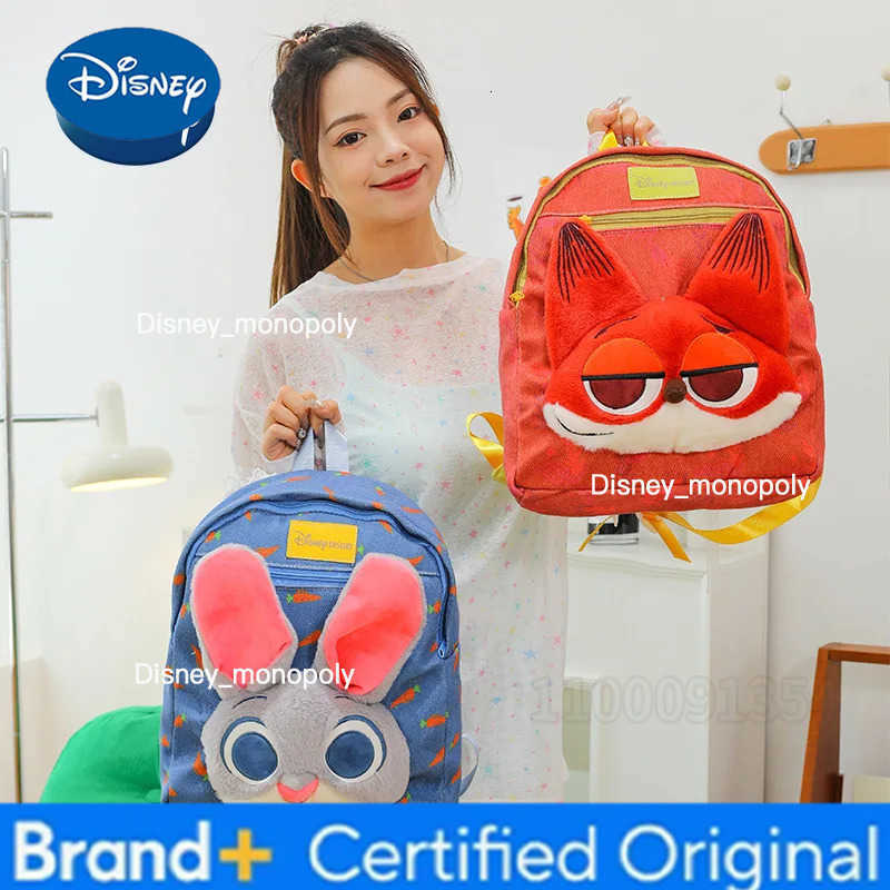 Disney Judy Nick New Childrens Schoolbag Cartoon Cute Doll Student Schoolbag Fashion Trend 3D Childrens Backpack High Quality H251225