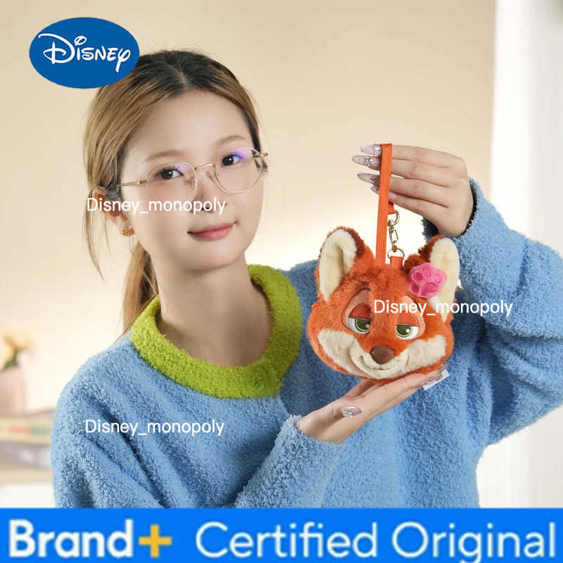 Disney Zootopia Judy Nick Benjamin Cute Soft Coin Purse Earphone Case Key Pouch Portable Storage Bag Holiday Birthday Gift H251225