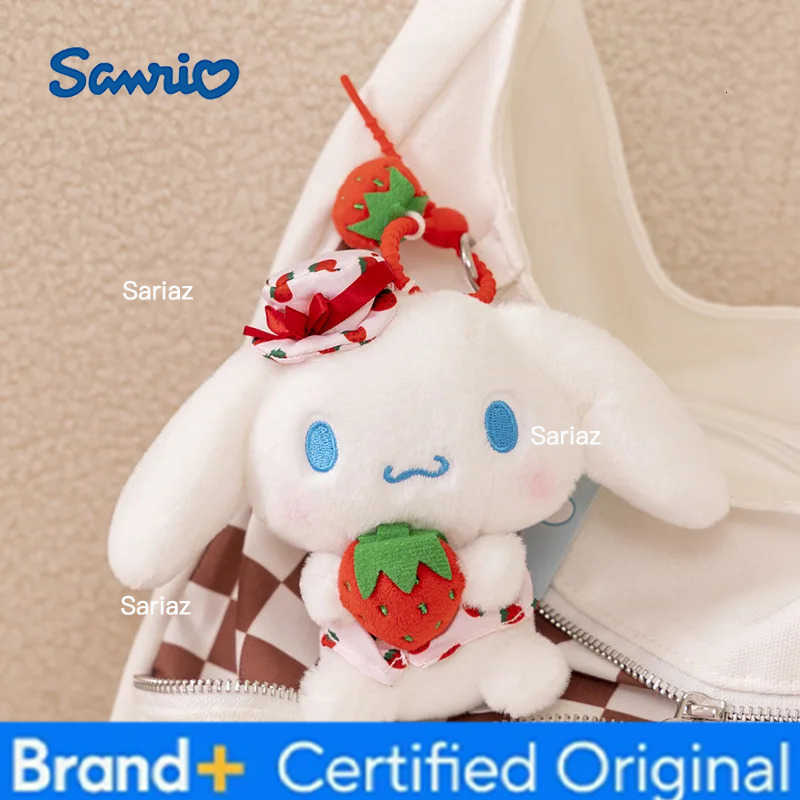 Sanrio Strawberry Hellokitty Melody Kuromi Cinnamoroll Pochacco Plush Pendatn Cute Cartoon Stuffed Keyrings Girls Bag Keychain H251225