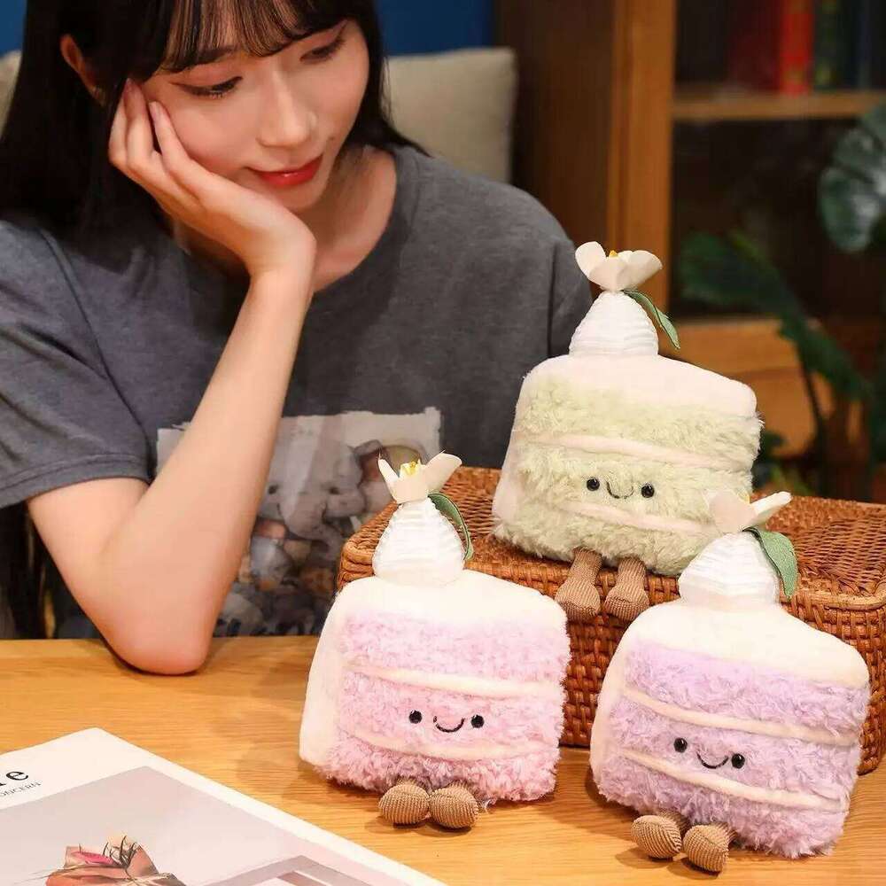 The latest sliced cake series Kawaii stuffed plush toy cartoon anime cute pillows children's birthday gifts fun dolls X251225