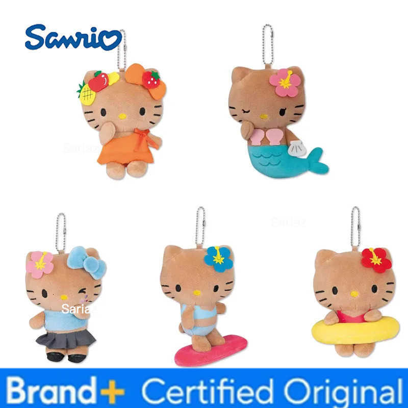 Sanrio Kawaii Cartoon Hello Kitty Mermaid Surfboard Toys Backpack Pendant Charm Fashion Accessories Keychain Girl Birthday Gifts H251225