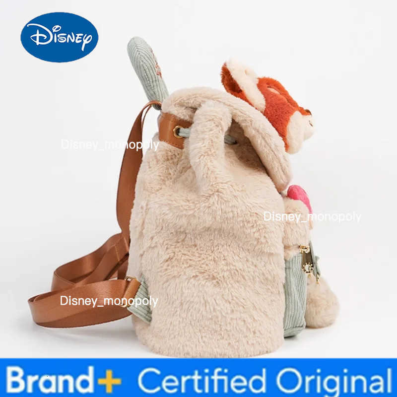 Disney Zootopia 2 Plush Backpack Cartoon Judy Nick Winter Girl Backpack Birthday Gift - Flip Cover Magnetic Buckle Elastic Rope H251225