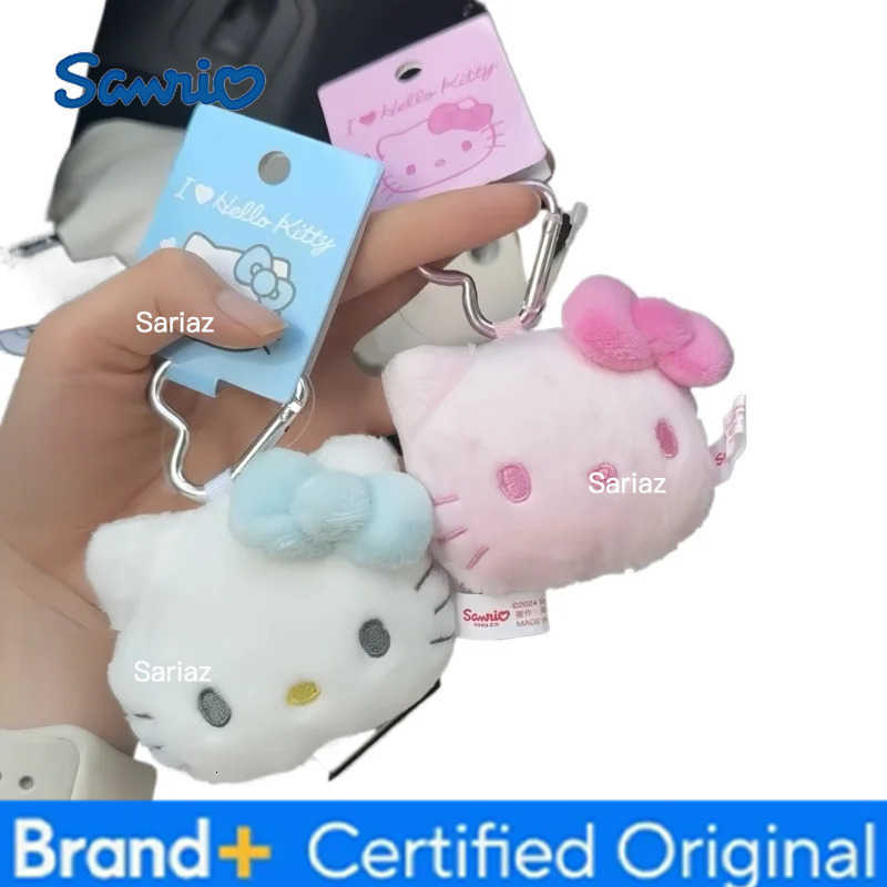 Sanrio 7cm/276in Hello Kitty Plush Keychain Cartoon Pendant Cotton Kawaii Anime Peripherals Doll Cute Keyring Backpack Girlfriend Gift H251225