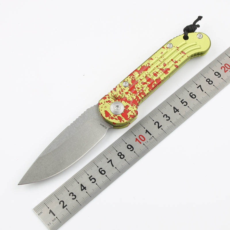 3 Styles High Quality MIC 135-10OR LUDT Folding Knife D2 Stonewash Blade Aluminum Alloy Handles Outdoor Pocket Hunting EDC Tool