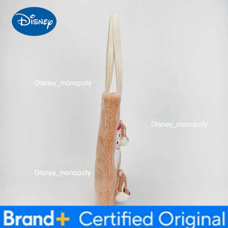 Disney Genuine Chip n Dale Plush Doll Single Shoulder Bag High-capacity Handbag Lovely Coin Purse Shopping Bag H251225