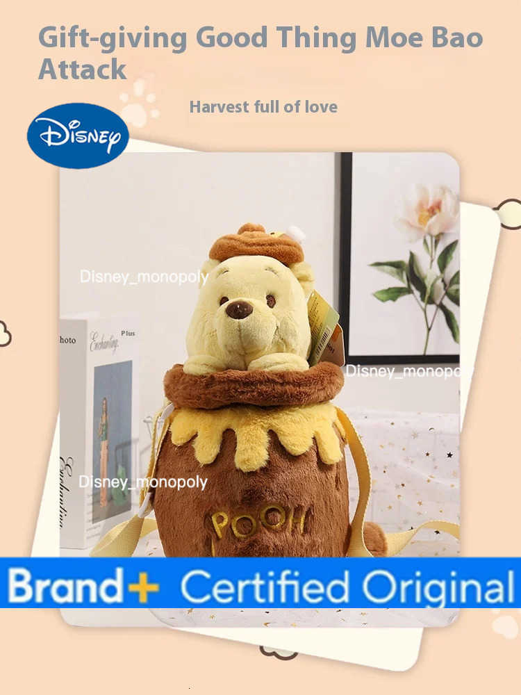 Disney Cute Winnie The Pooh WomenS Handbag Cartoon Plush Doll Toys Crossbody Bag Kawaii Stuffed Toy Set Girls Christmas Gifts H251225