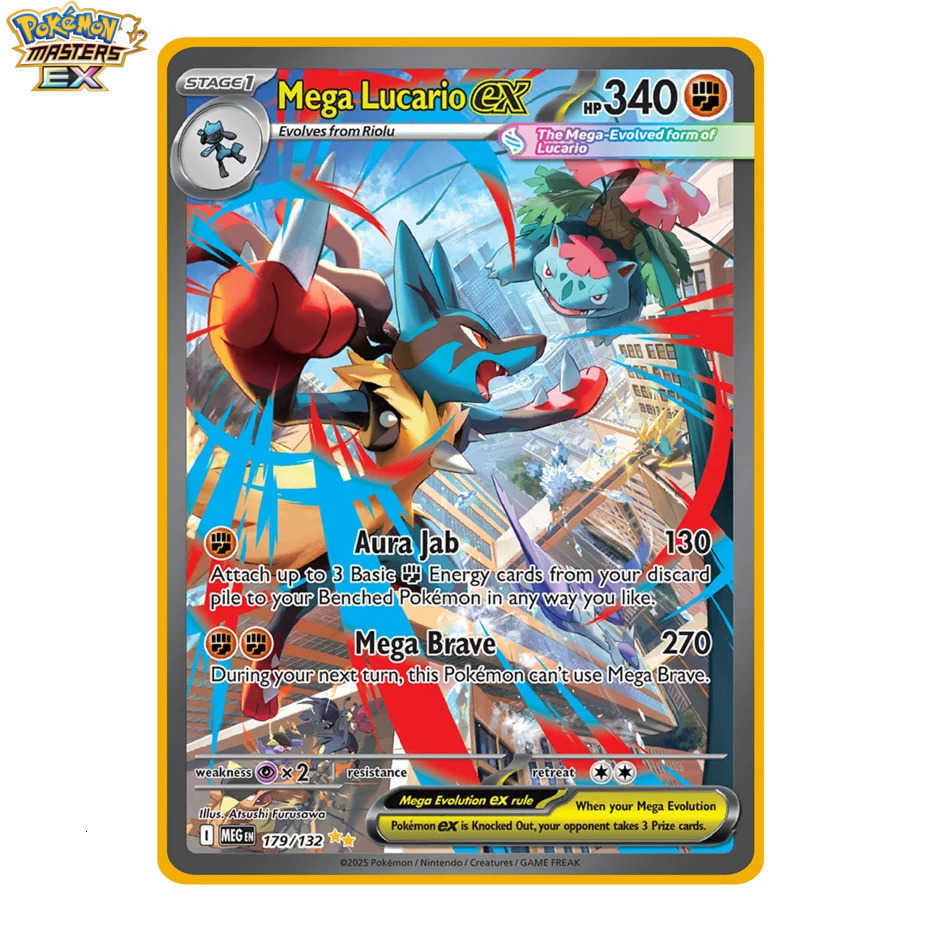 2026 NEW Pokemon Metal Card 10000 Points Arceus Charizard Super Card English Mewtwo Lucario Greninja Lillie Anime Cards L251225P0FD