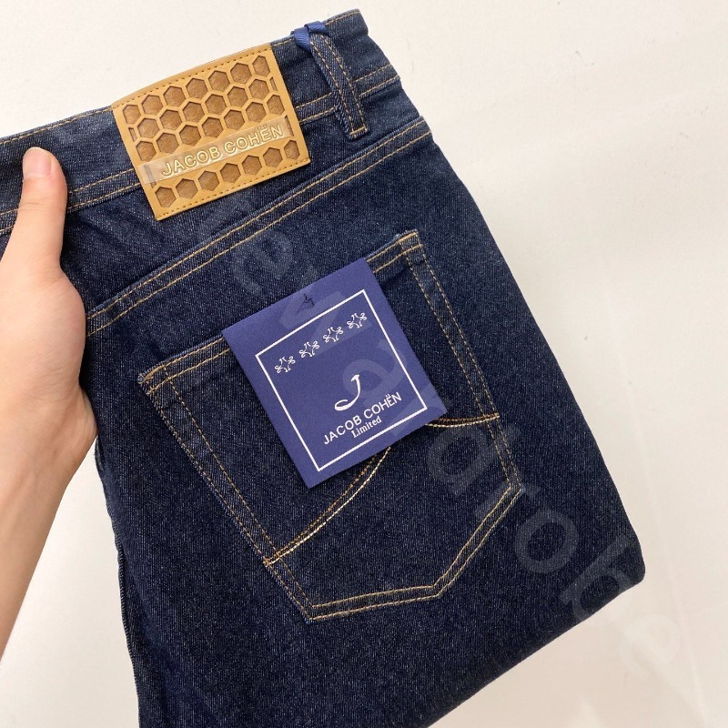 Mens Designer Jeans Jacob Cohen Slim Fit Straight Leg Denim Jeans Fashionable Casual Wear Pants JC1289