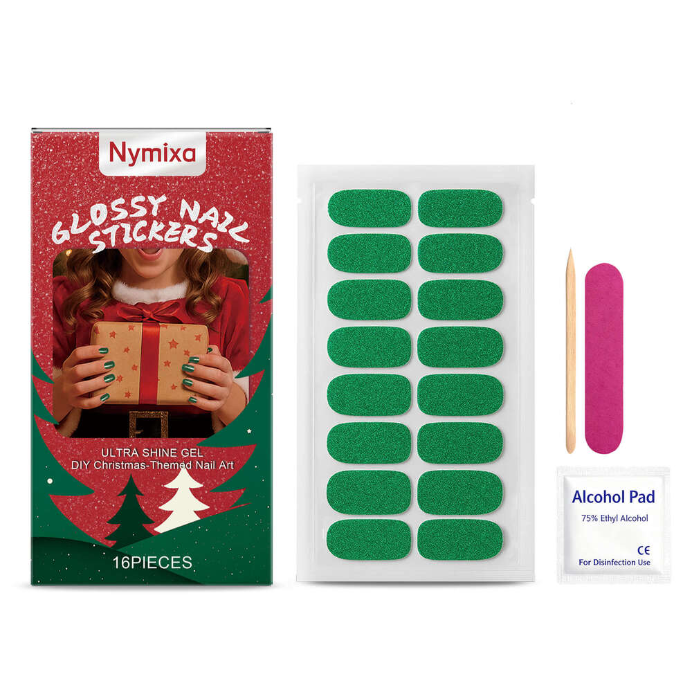 Nymixa Christmas Soft Gel Set DIY Creative Colorful Mixed Color Convenient Nail Art Decoration Stickers