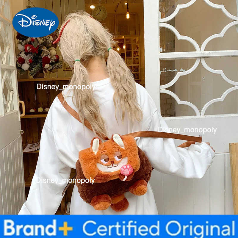 Disney Zootopia Doll Crossbody Bag Cute Cartoon Judy Nick Large Capacity Exquisite Backpack Commuter Bags Casual Fashion Gifts H251225