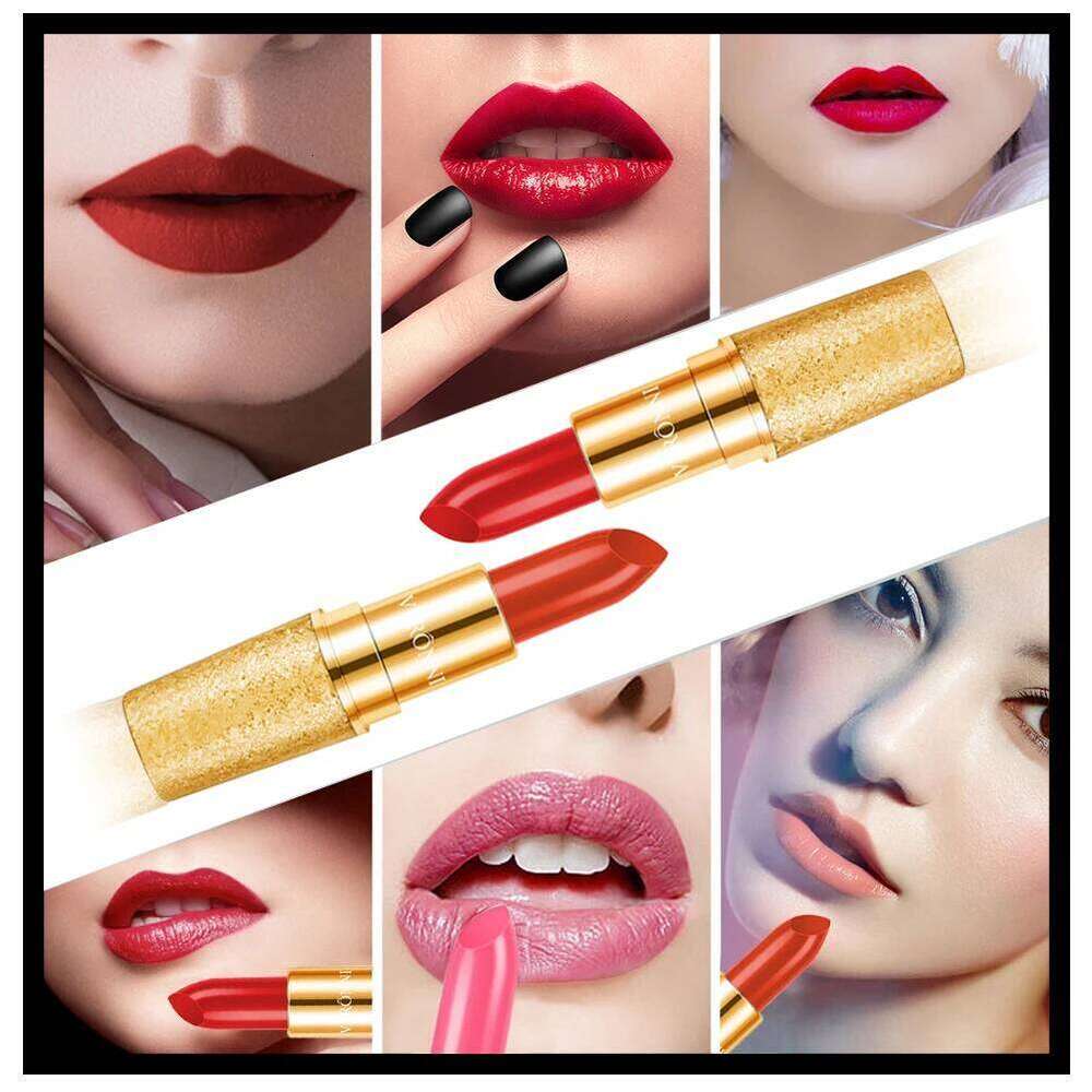 17 colors gold tube moisturizing velvet matte bullet lipstick 25H1226