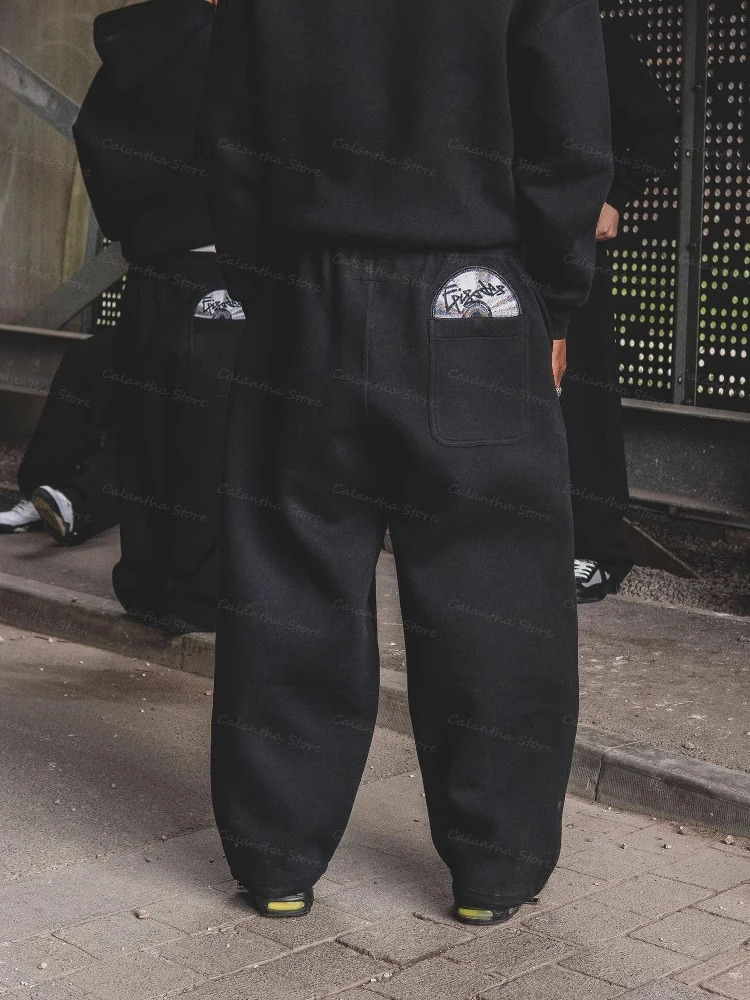 Fashion Trend Embroidered Casual Pants for Men High Street n Comfortable Sports Loose Y2K 251226