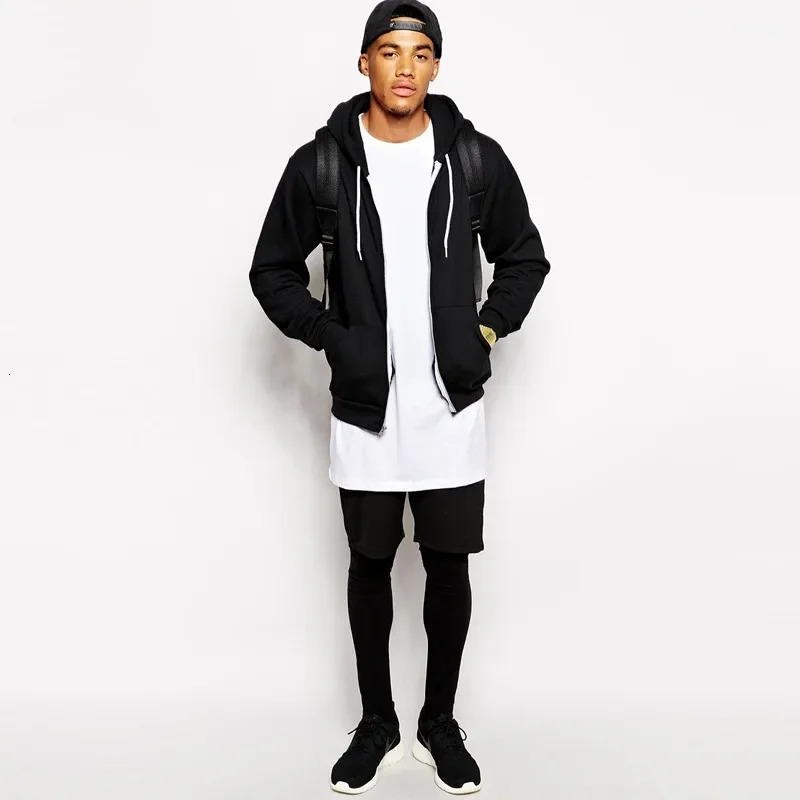 2025 Mens Cotton Clothing White Long T Shirt Hip Hop Men T-Shirt Extra Long Length Man Tops Tee Long Line Tshirt For Male 251226
