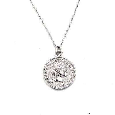 Fulsun 925 Sterling Silver Antique Jewelry Retro Switzerland Hero Confederatio Helvetica 5 1988 Round Coin Necklaces 25N1226