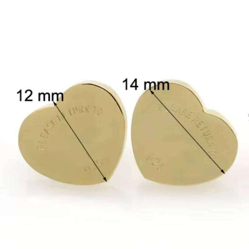 LENNIK Popular 18K Gold Plated Heart-Shaped Stud Earrings Available for Decorative Wearable Accessories Women Classic Gifts 25H1226