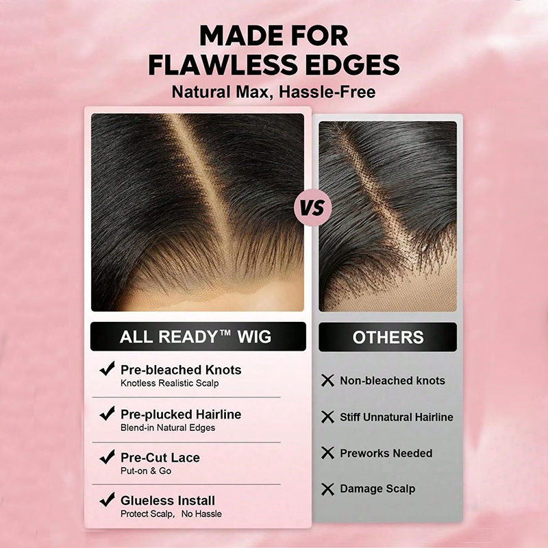 Chocolate Brown Deep Wave Wig Human Hair Pre Plucked Lace Front Wig Ready To Wear 6x5 180% Density #4 Closure Wig Bleached Knots For Women