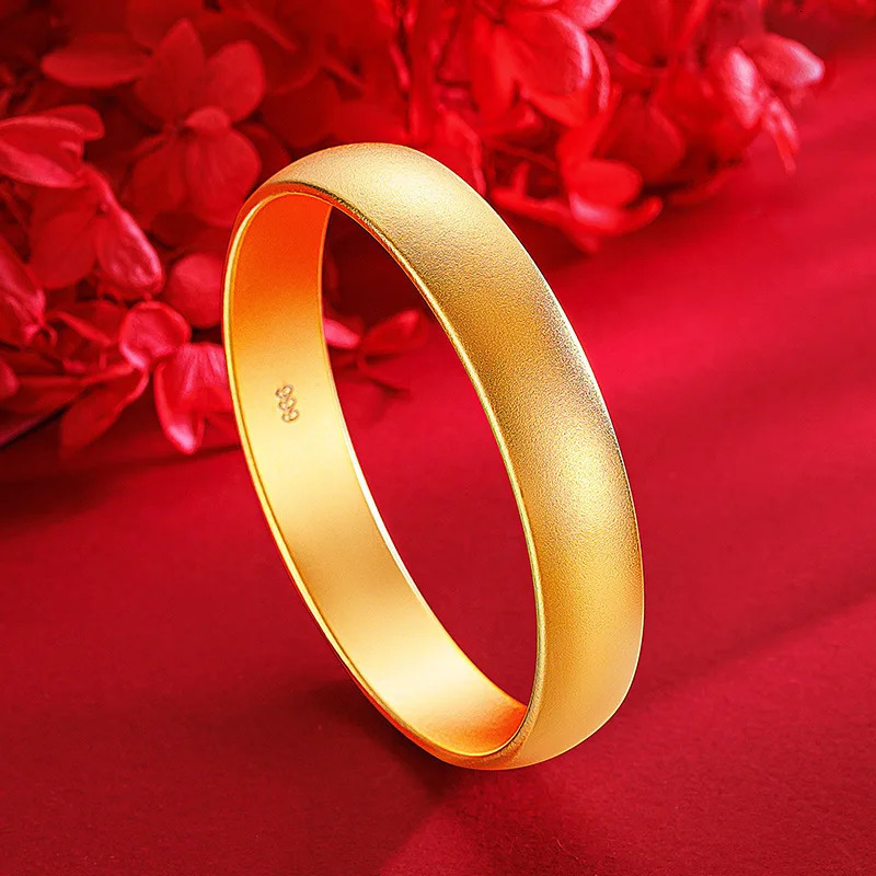Women 12mm Tire Bangle 24K Gold AU999 Exclusive fit quality 251219