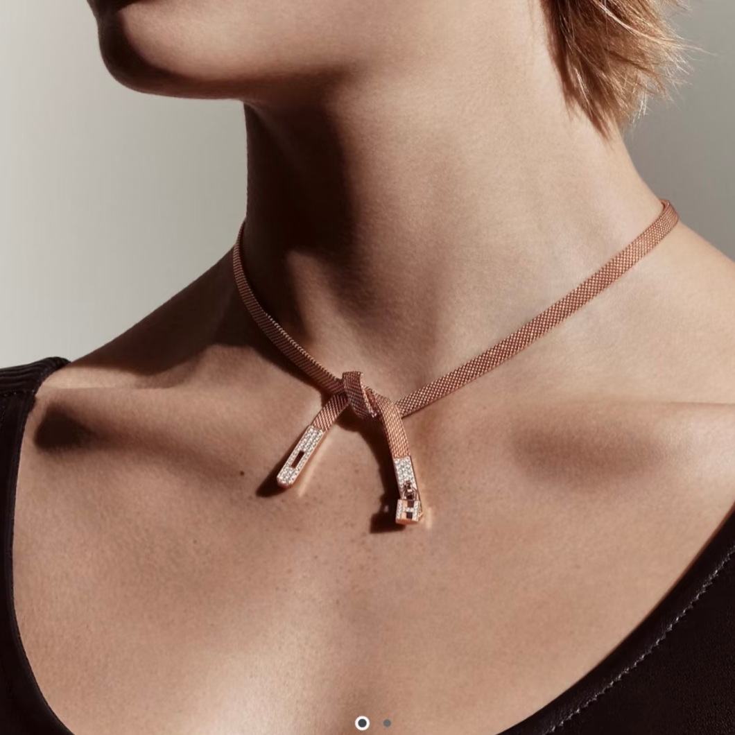 ADITA Designer necklace wide chain 18K gold plated crystal inlaid top quality anniversary gift premium gifts jewelry 038