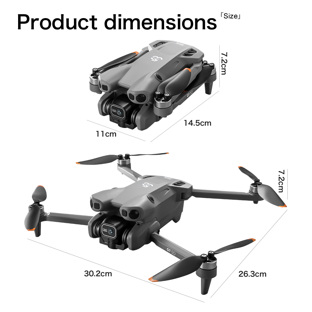 GT50 Pro HD flagship drone, equipped with a 4.3-inch screen remote control -1080P high-definition dual cameras and brushless motor, suitable for both 