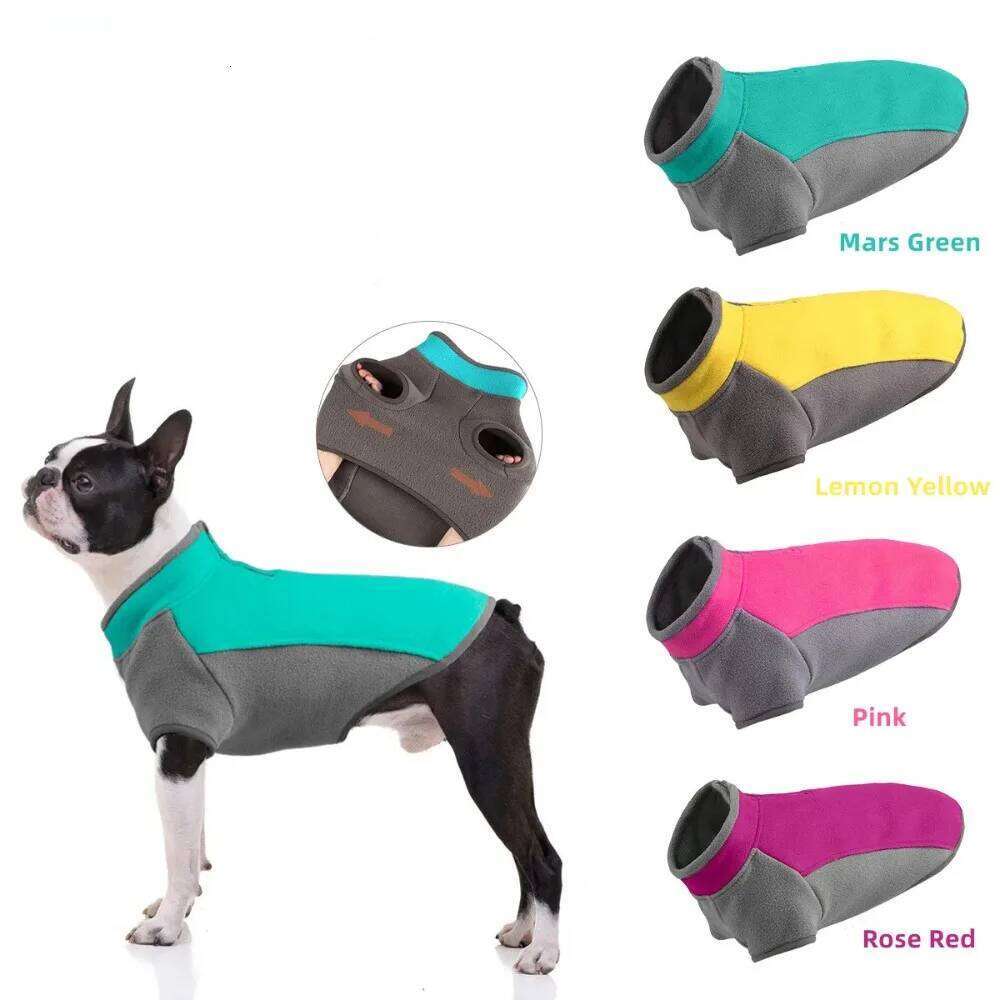Pet Clothes Winter for Medium Puppy Super Stretch Sweatshirt Hoodies Dog Warm Fleece Vest 25T1226