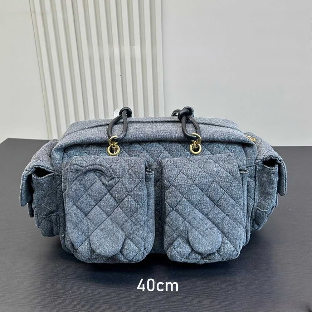 Designer Shoulder A Vintage Women Motorcycle denim Mini Flap Coin Zipper Large Capacity cambons Leather Luxury Handbag Camera Bags Underarm crossbody 