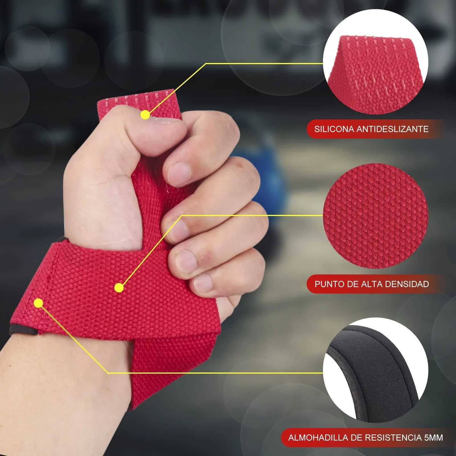 GOUNOD Weightlifting Wrist Straps Strength Training Adjustable Non-slip Gym Fitness Lifting Strap Wrist Support Grip Band M251226
