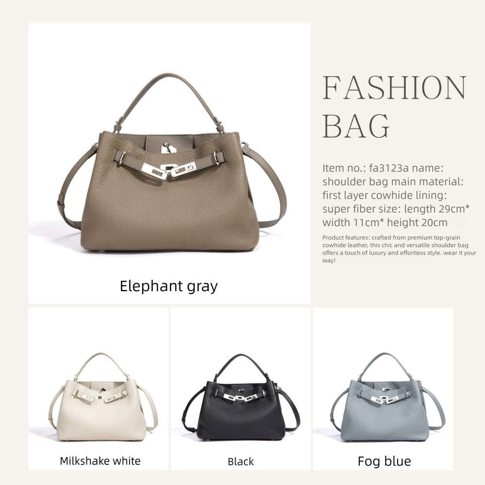 Luxury Shoulder Bags Totes Hobo Top Layer Cowhide Light Casual Large Capacity Women S Crossbody Bag Female Cross Border Genuine Leather High End Feel 