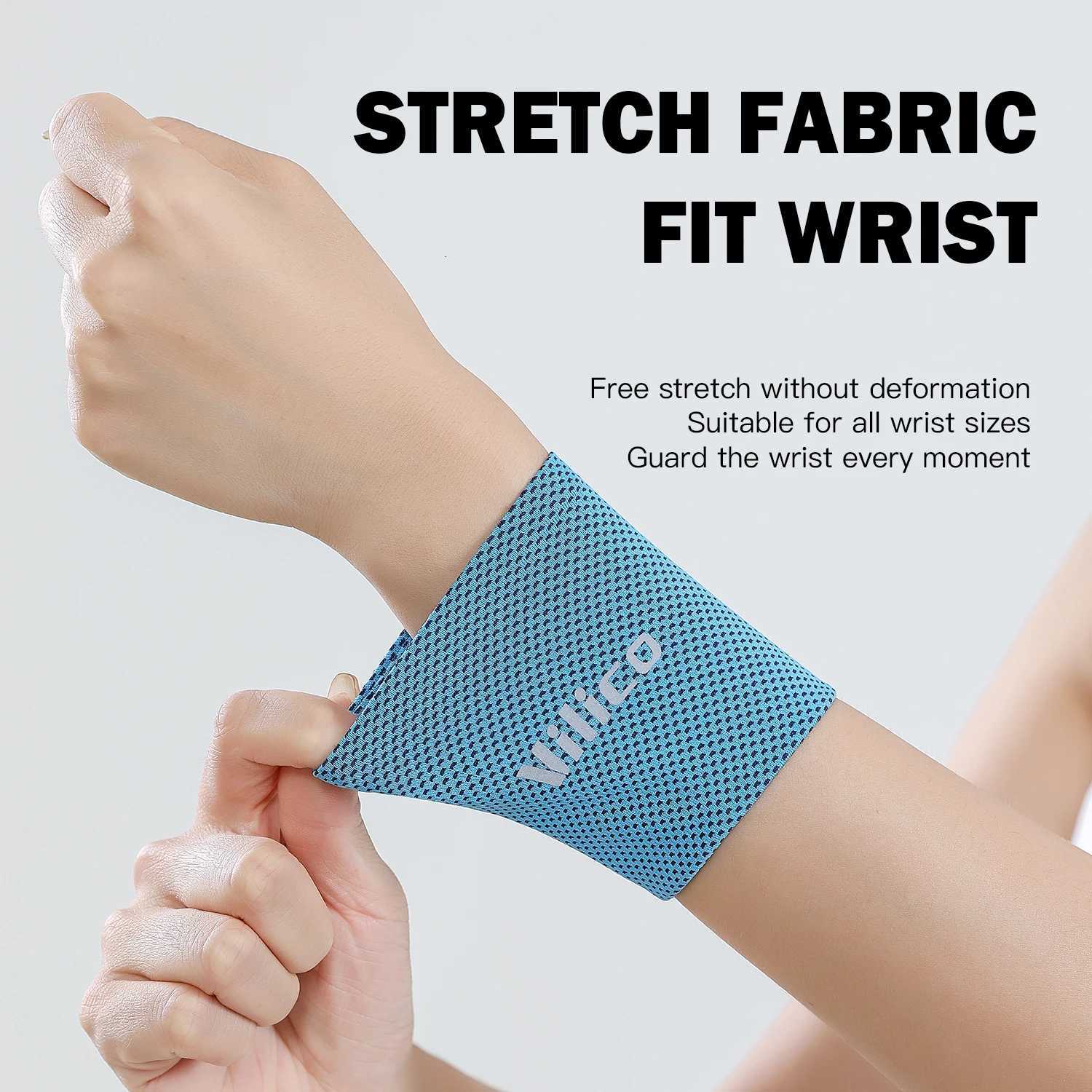 1 PC Summer Ice Cooling Wrist Sweatband Tennis Sport Wristband Volleyball Gym Wrist Brace Support Sweat Band Towel Wrist Protect M251226