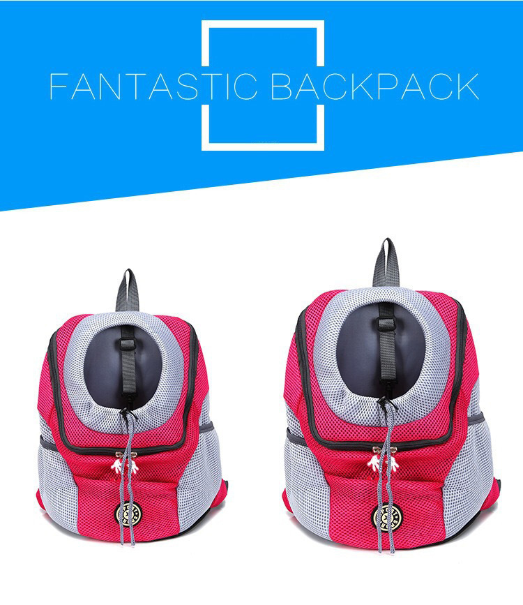 Portable Foldable Pet Carrier Backpack for Dogs Cats with Shoulder Strap Breathable Travel Chest Pack