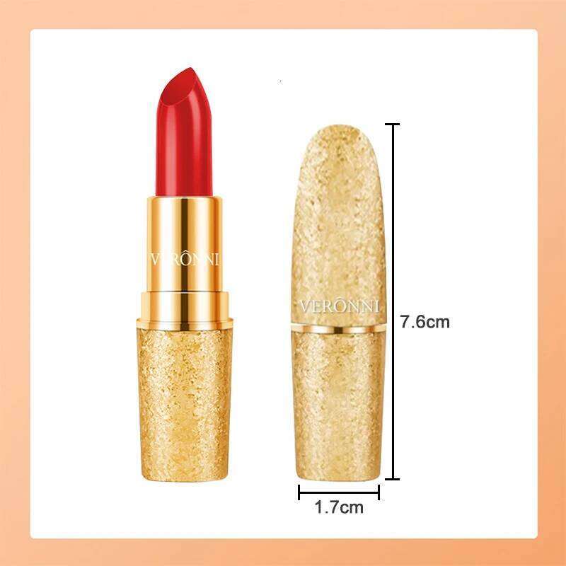 17 colors gold tube moisturizing velvet matte bullet lipstick 25H1226