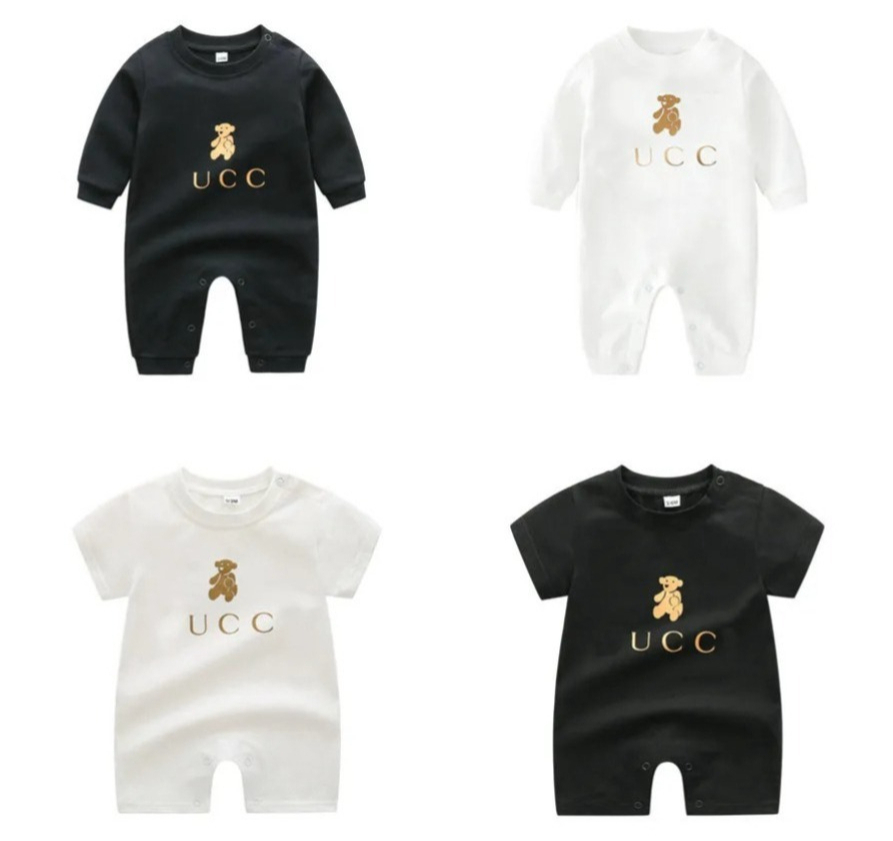 Kids Designer Romper Baby Boy Girl Summer Top Quality Short-sleeved Long Sleeve 100% Cotton Clothes 1-2 Years Old Newborn Jumpsuits Children's Clothing 0A