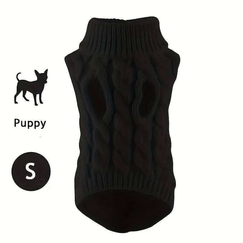 Comfortable Knitted Cat Dog Sweater - Soft Acrylic Hoodie for Small to Medium sized Pets, Warm in Winter and Autumn 25T1226