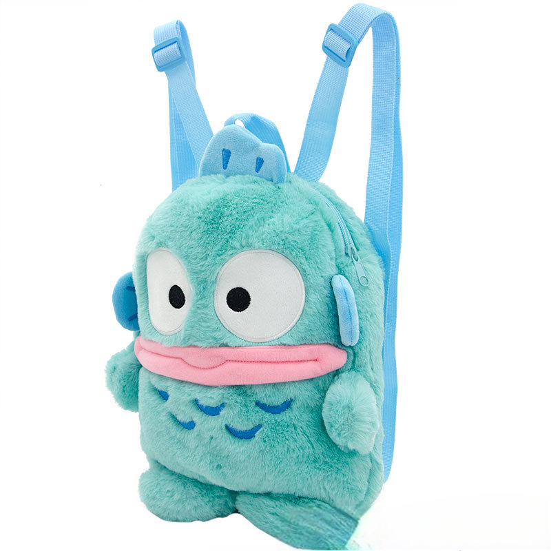 New Hanton Half Fishman Plush Doll Backpack Cute Cartoon Ugly Fish Doll Bag
