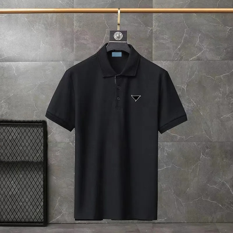 Top Polo Men's Polo Shirt Designer Polo Golf Shirt Summer High end Luxury Men's Fashion Polo Shirt Pure Cotton Printed Black and White Summer Casual Short Sleeve