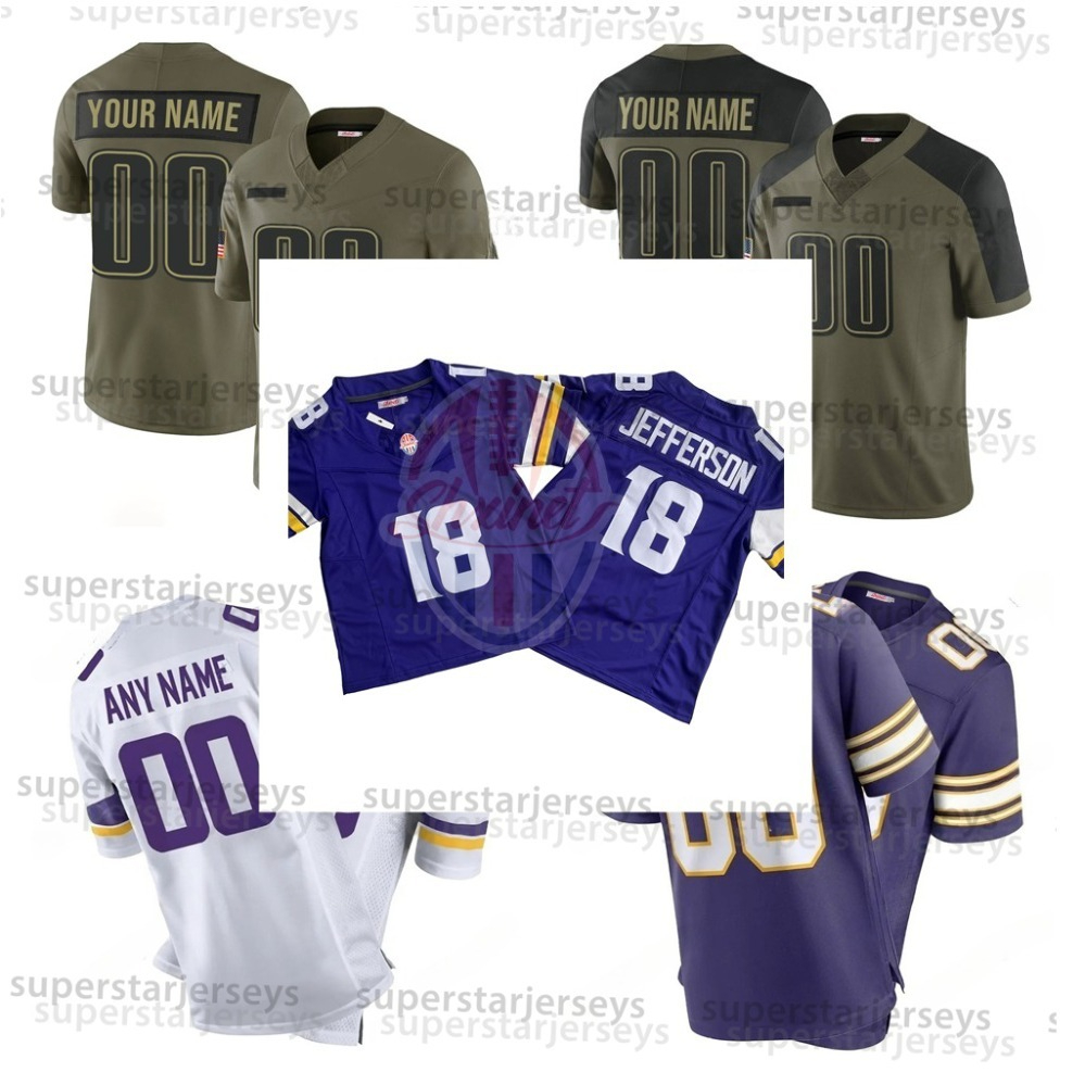 Football Jersey J.J. McCarthy Justin Jefferson C.J. Ham Lewis Cine Harrison Phillips Camryn Bynum Pace Jr Christian Darrisaw Jonathan Greenard Josh Oliver Version